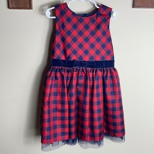Target Blue and Red Checkered Holiday Dress